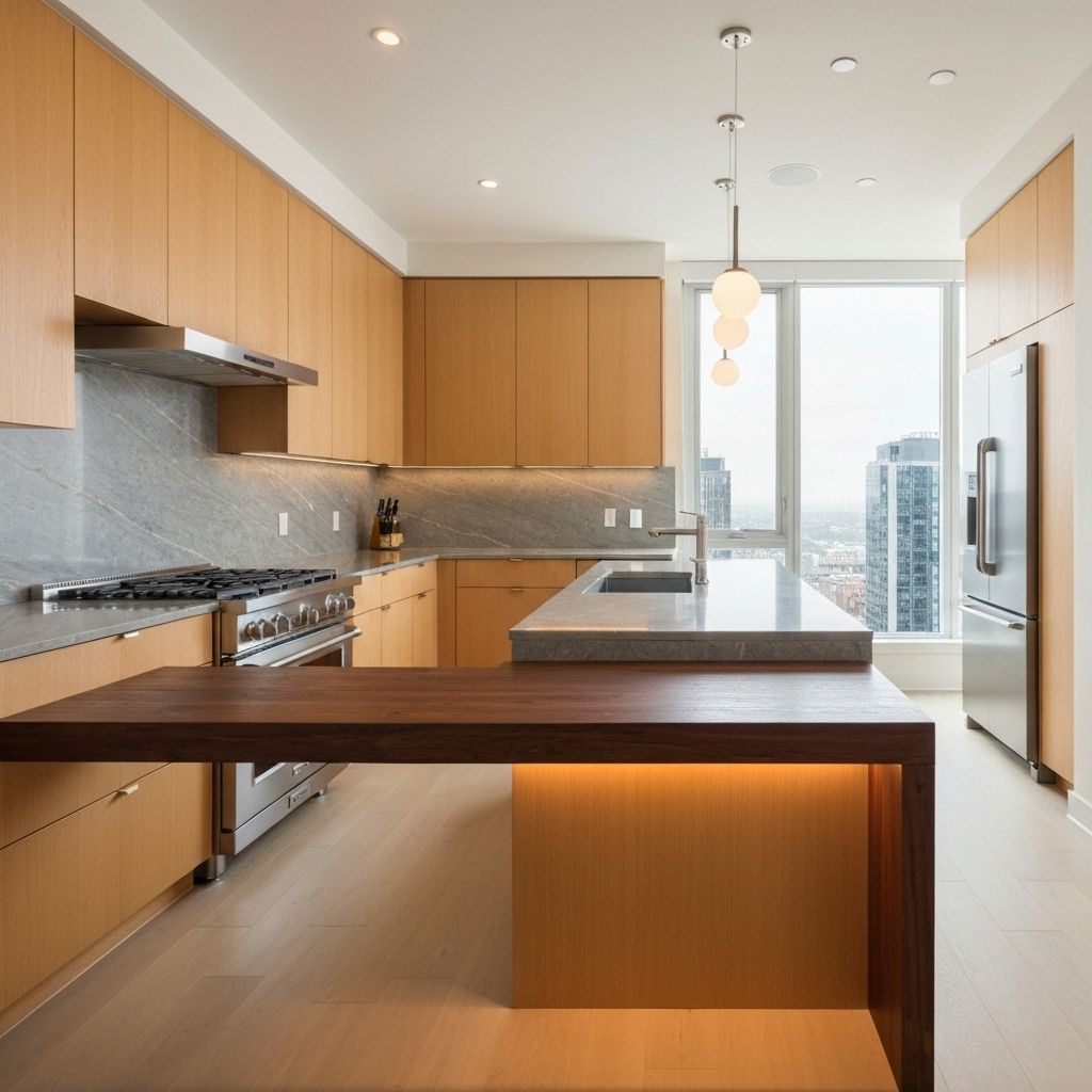 Contemporary apartment kitchen renovation